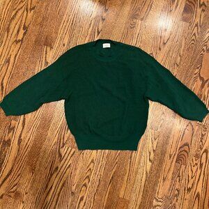 Aritzia Wilfred Livvie Crewneck Oversized Green Sweater size M